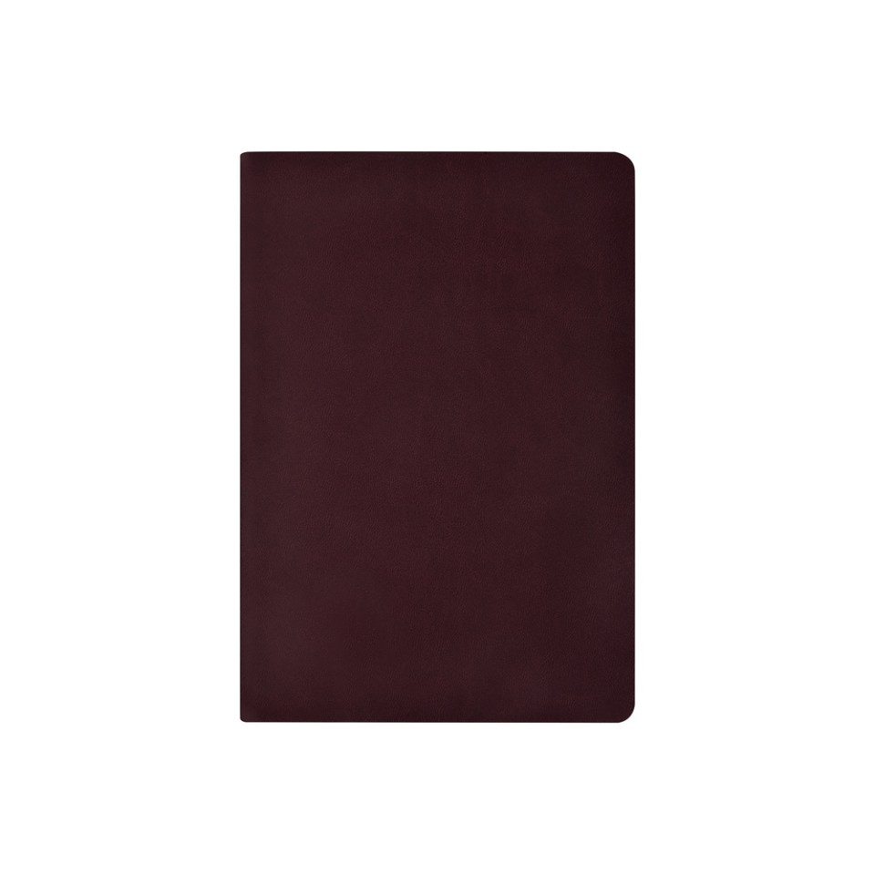 Бизнес тетрадь А5 "Megapolis flex" 60 л. soft touch клетка, бордовый