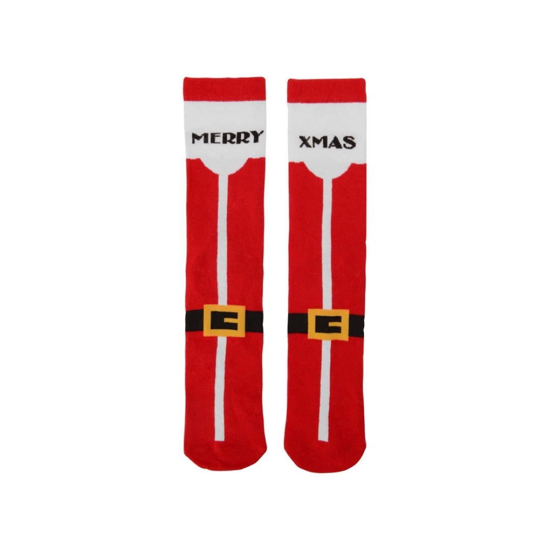 Набор носков с рождественской символикой в мешке женские, 2 пары, красный