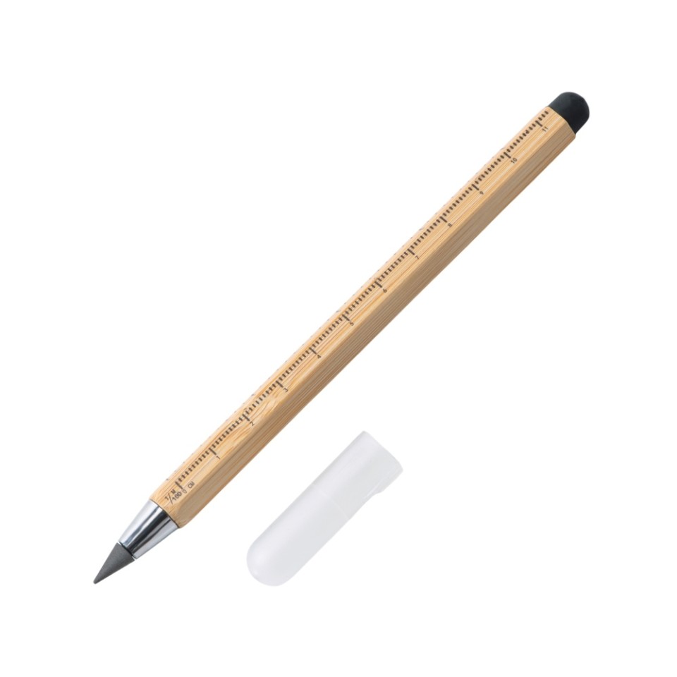 Вечный карандаш "Sicily Bamboo" из бамбука со стилусом и линейкой