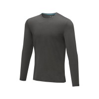 Ponoka мужская футболка из органического хлопка, длинный рукав, storm grey