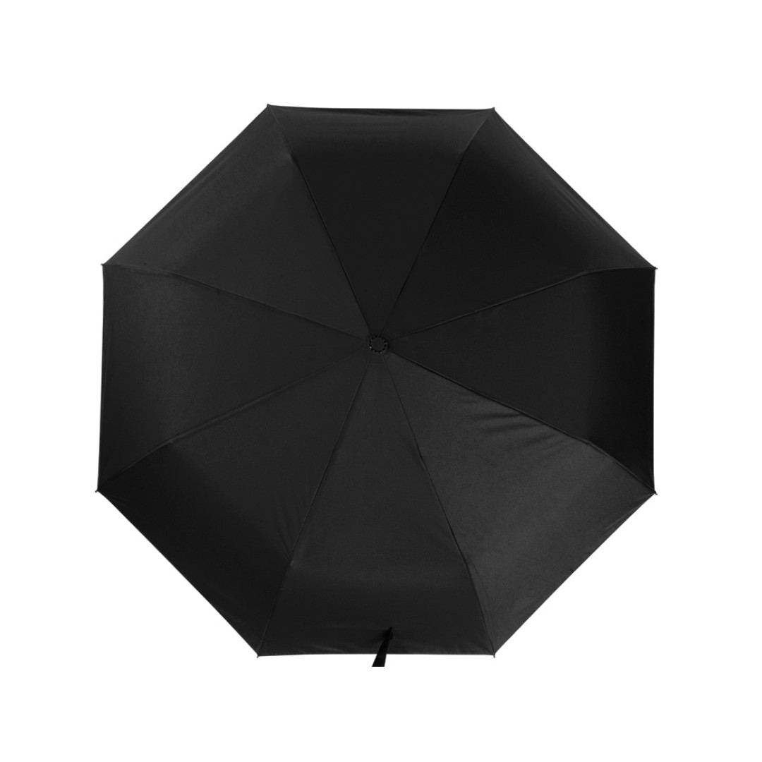Зонт-автомат Lumet с куполом из переработанного пластика, черный (P)