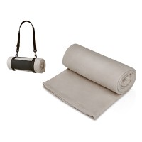 Плед «Нежность» с плечевым ремнем, светло -серый