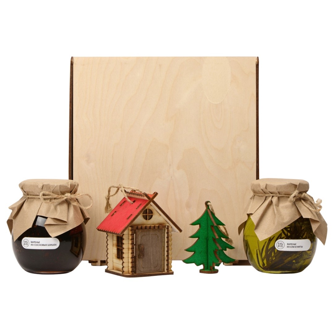 Подарочный набор «Decoration Deluxe» с двумя видами варенья, натуральный