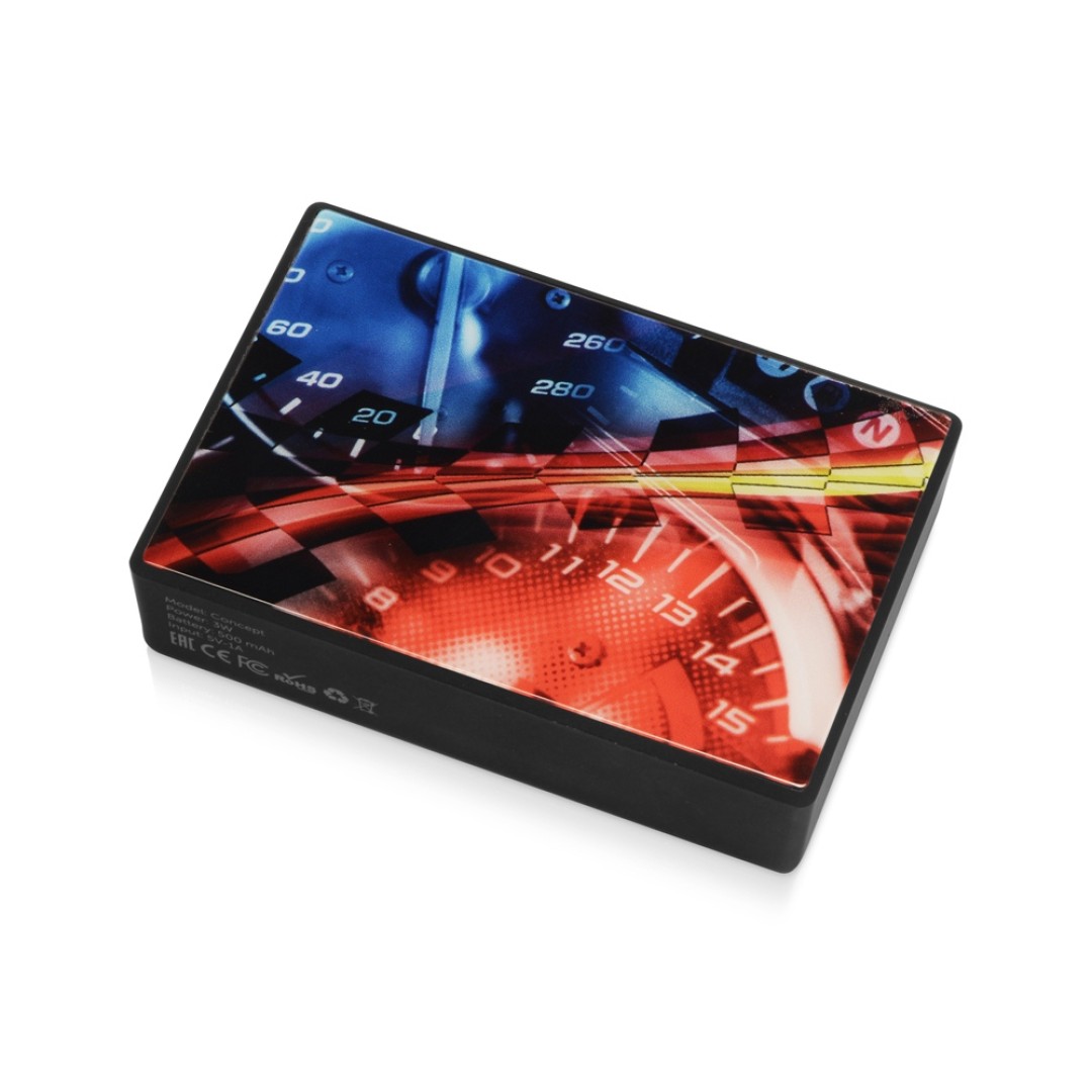 Портативная колонка Concept с полноцетной печатью, черный