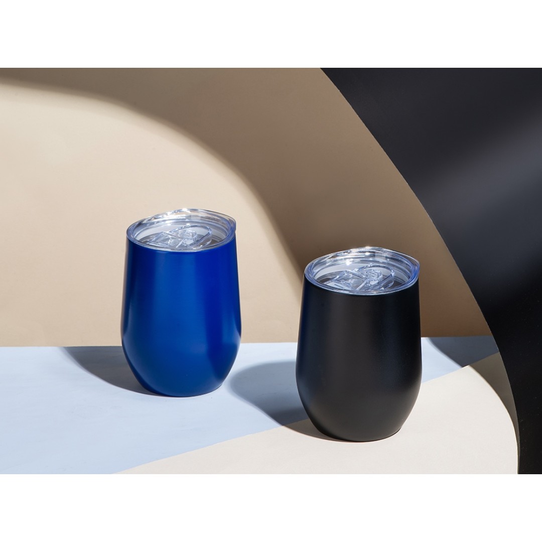 Вакуумная термокружка "Sense", непротекаемая крышка, крафтовая упаковка, черный