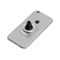 Магнитный держатель телефона для автомобиля "Magpin", черный/серебристый