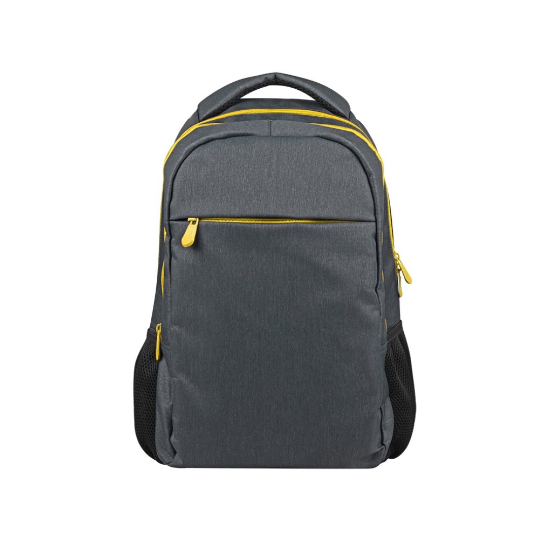 Рюкзак «Metropolitan», серый с желтой молнией