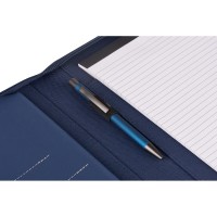 Портфолио А4 из RPET на молнии "Harvey", 40 л FSC бумаги, синий