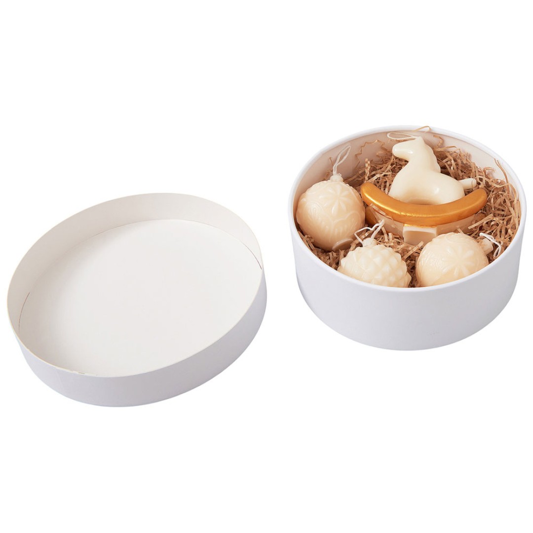 Набор свечей в подарочной коробке "Noel", молочный