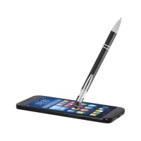 Kish шариковая ручка с серебристой отделкой - сплошной черный (синие чернила)