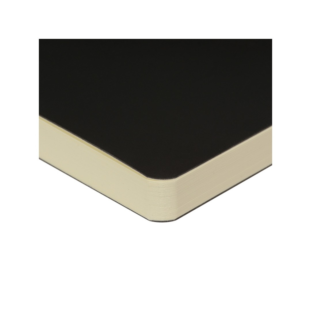 Скетчбук "Sketch & Art" в мягком переплете 145х145 мм, 100 л. бежевой бумаги 100 гр., черный