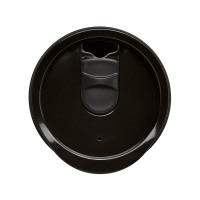 Термокружка LINDE с двойными стенками из переработанного полипропилена, черный