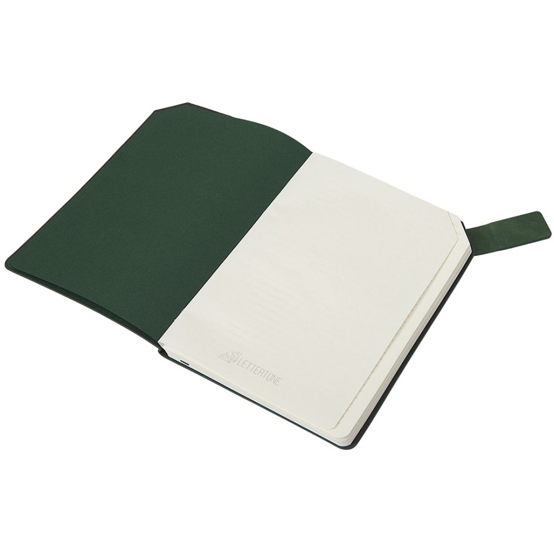 Блокнот А5 в гибкой обложке "Chaplin", зеленый