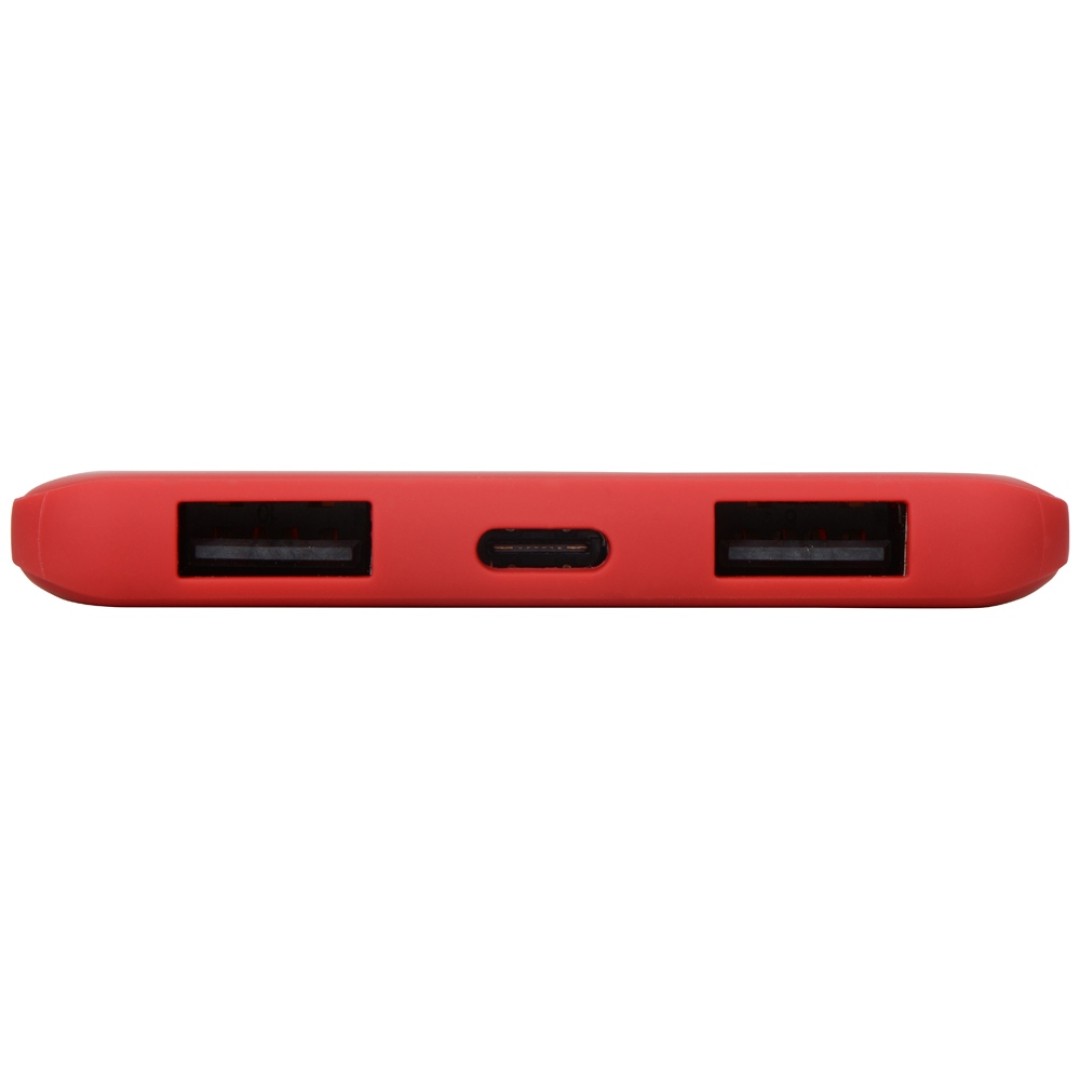 Портативное зарядное устройство «Reserve» с USB Type-C, 5000 mAh, красный