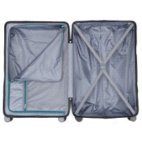 Чемодан TORBER Onego, зелёный, ABS-пластик, 79,5 х 51 х 29 см, 103 л