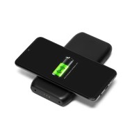 Портативное беспроводное зарядное устройство с док-станцией "Uniq", 10000 mah, черный