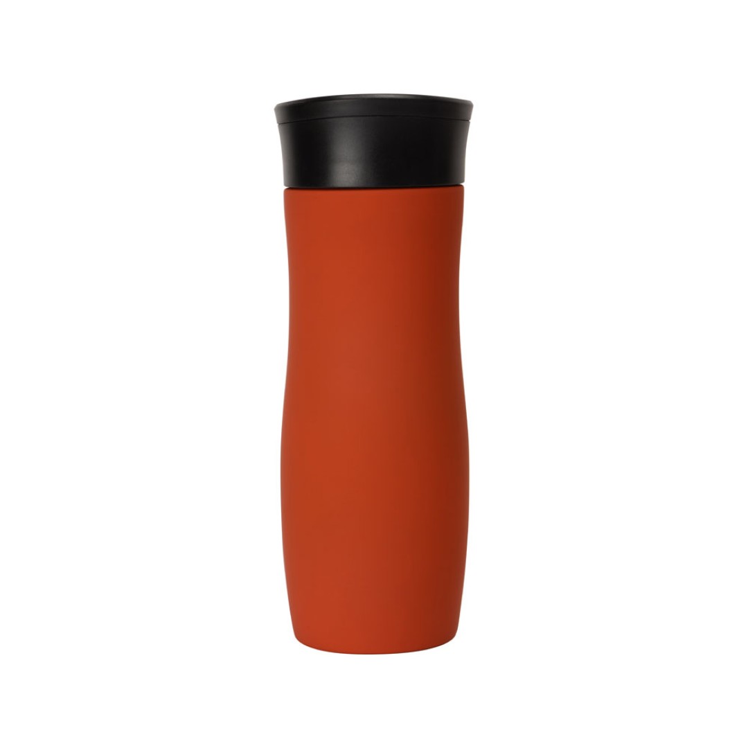 Вакуумная термокружка с кнопкой Streamline, Waterline, soft-touch, тубус, красный