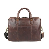 Сумка Mano "Don Leon", натуральная кожа в коричневом цвете, 41 х 29,5 х 8,5 см