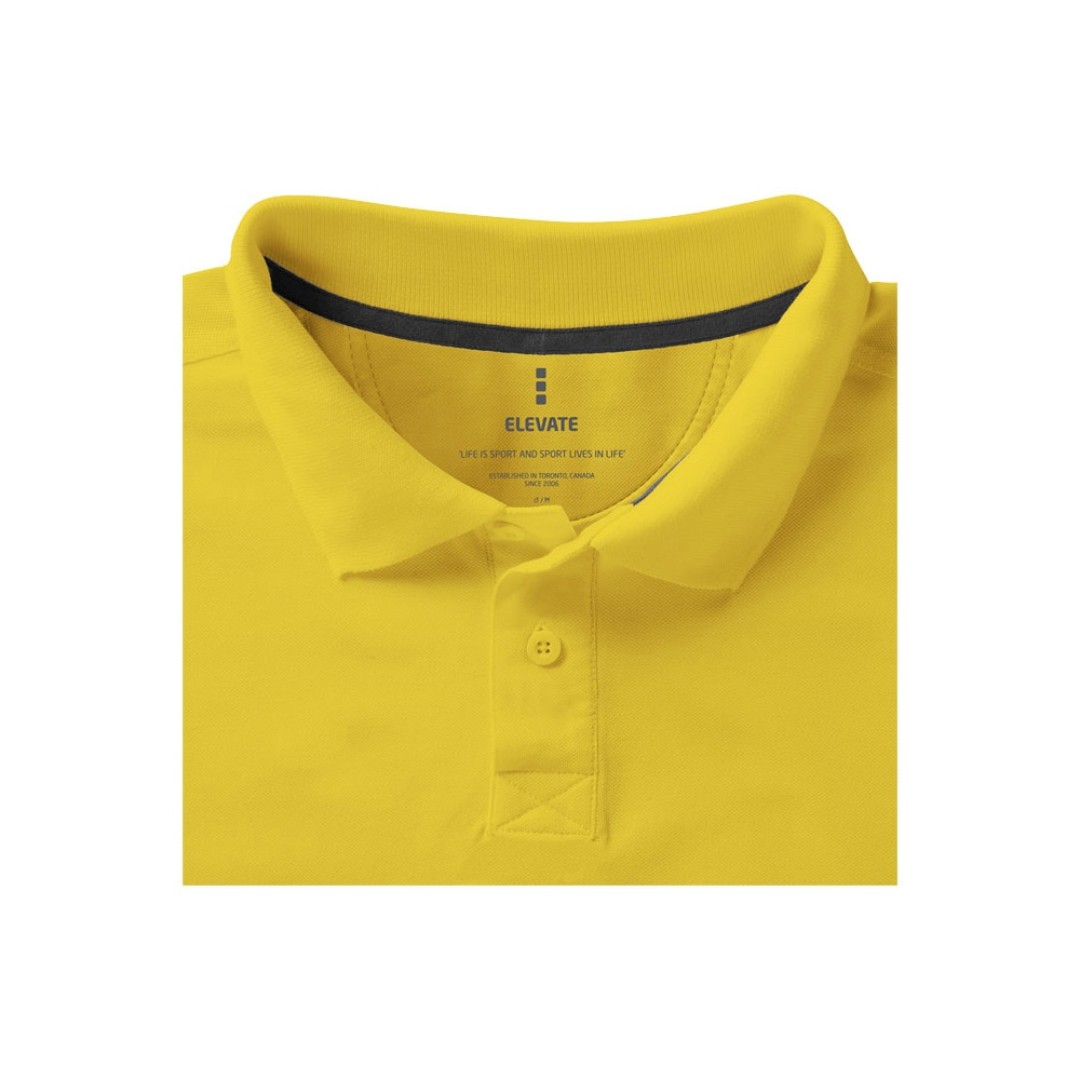 Calgary мужская футболка-поло с коротким рукавом, желтый