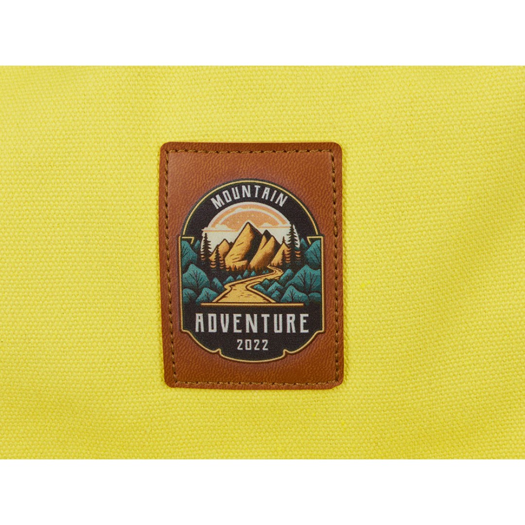 Рюкзак Shammy с эко-замшей для ноутбука 15", желтый с патчем