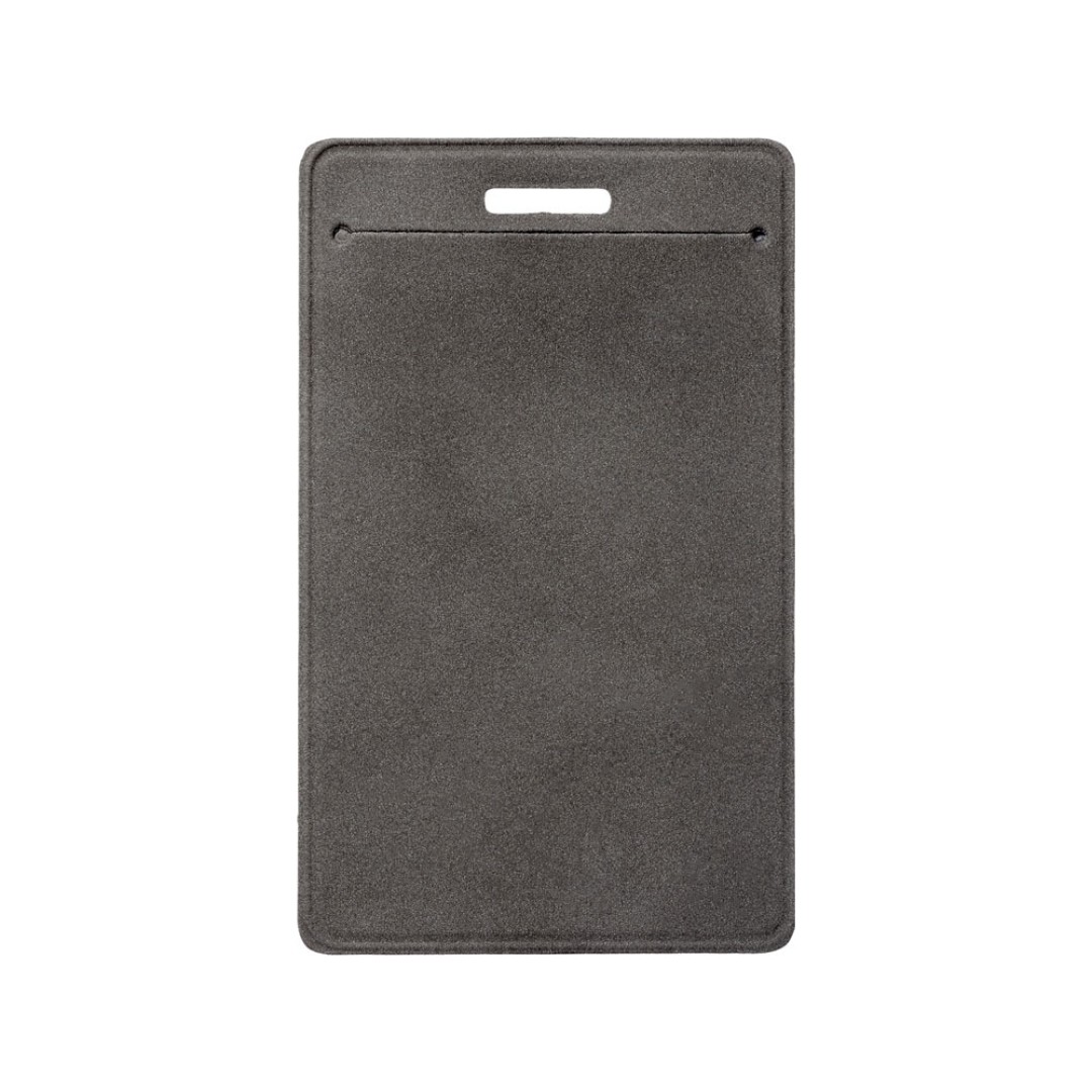 Вертикальный чехол для пропуска из экокожи "Alicante", темно-серый