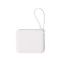 Внешний аккумулятор со встроенным кабелем «Liri», QC/PD, 10000 мАч, теплый белый