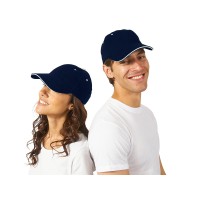 Бейсболка "New Castle" 6-ти панельная, темно-синий/натуральный