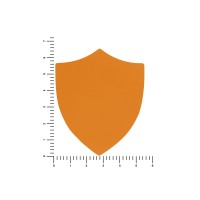 ПАТЧ ЩИТ soft-touch (оранжевый ) 6,6 х 5,5 см