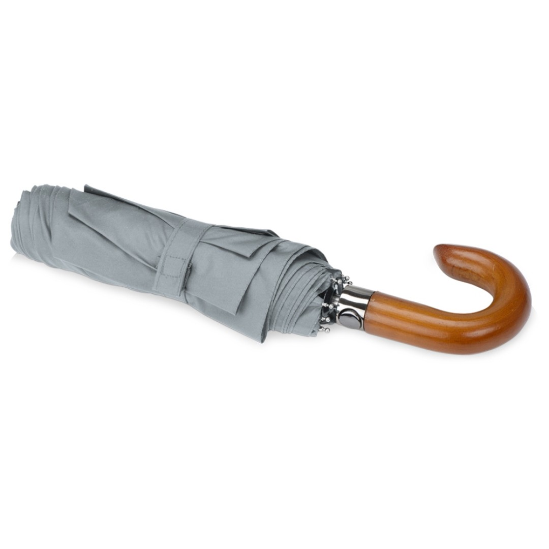 Зонт складной "Cary", полуавтоматический, 3 сложения, с чехлом, светло-серый