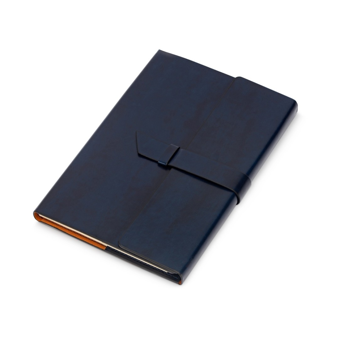 Бизнес-блокнот А5 с клапаном «Fabrizio», 80 листов, темно-синий