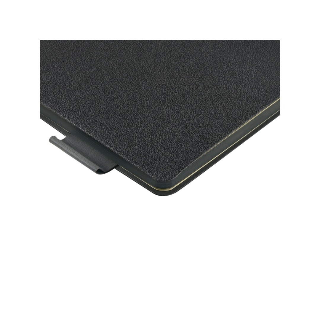 Блокнот А5 "Boston", черный с серым срезом