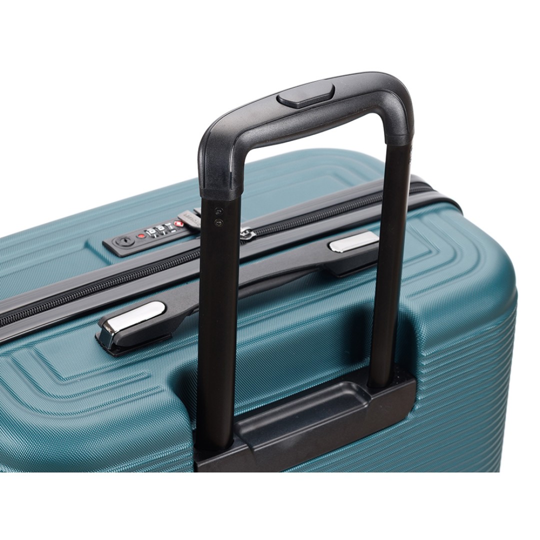 Чемодан TORBER Onego, зелёный, ABS-пластик, 69,5 х 46 х 26 см, 69 л