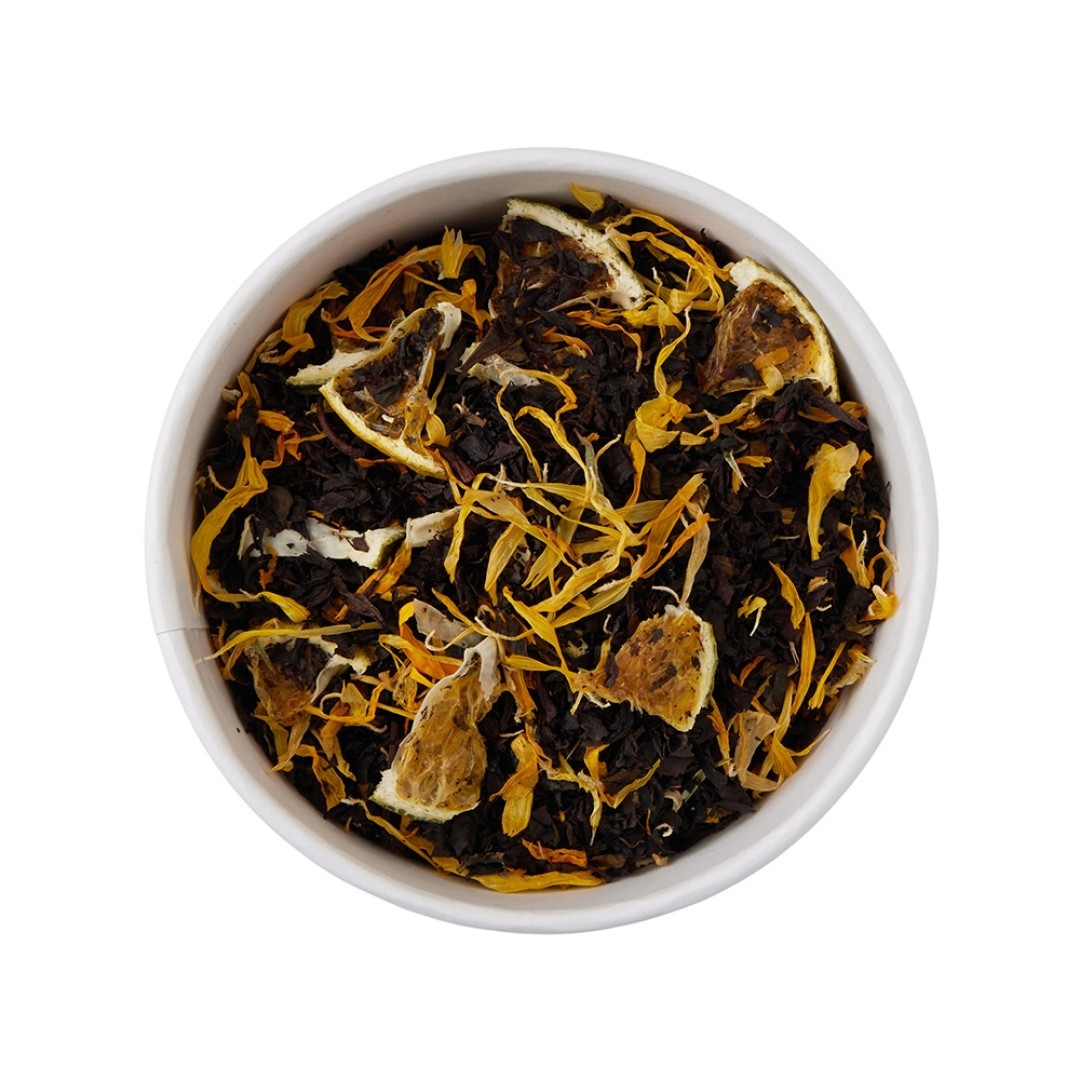 Чай черный "Новогодний мандарин" в картонном стаканчике, 50 гр.