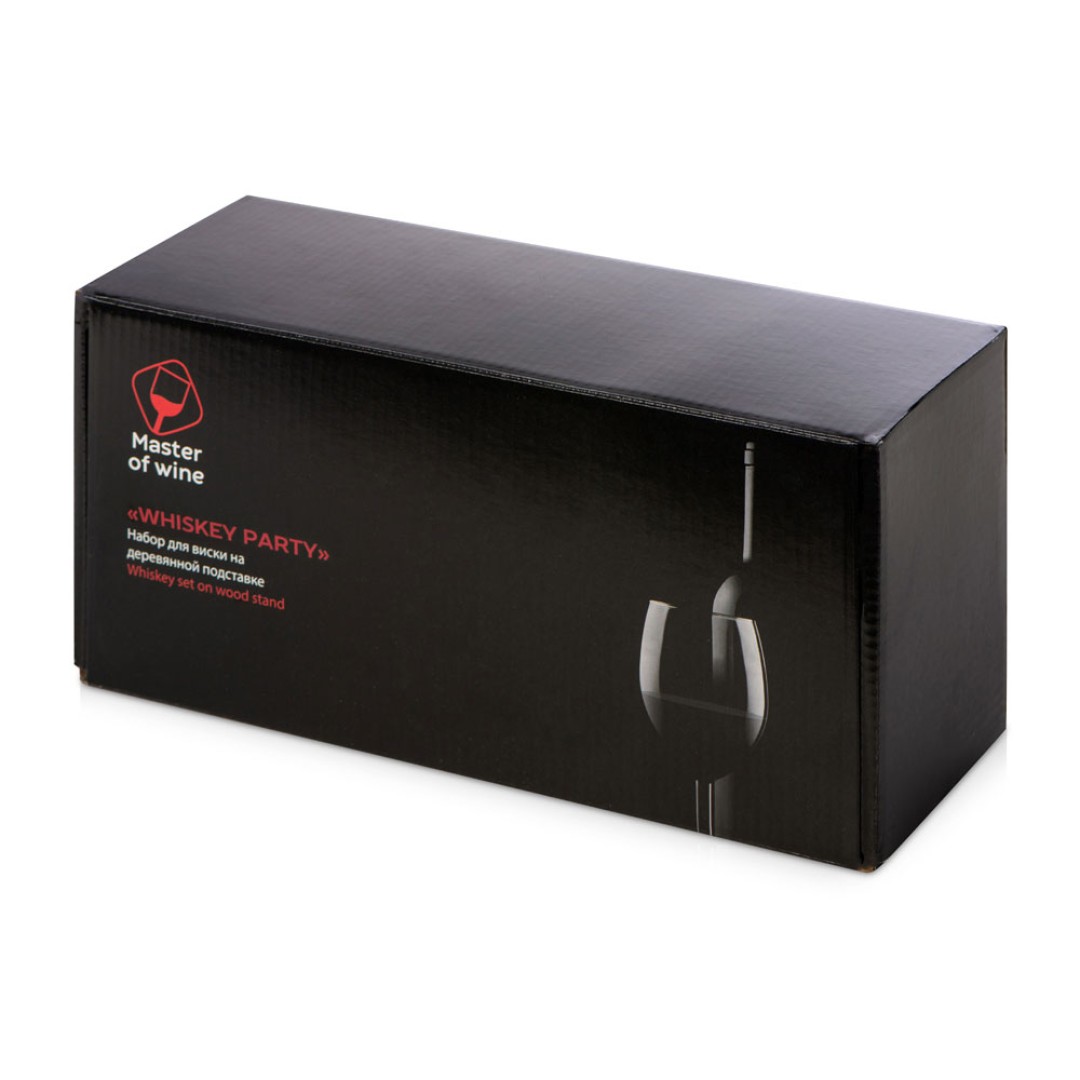 Набор для виски и коктейлей на подставке из дуба «Whiskey Party»