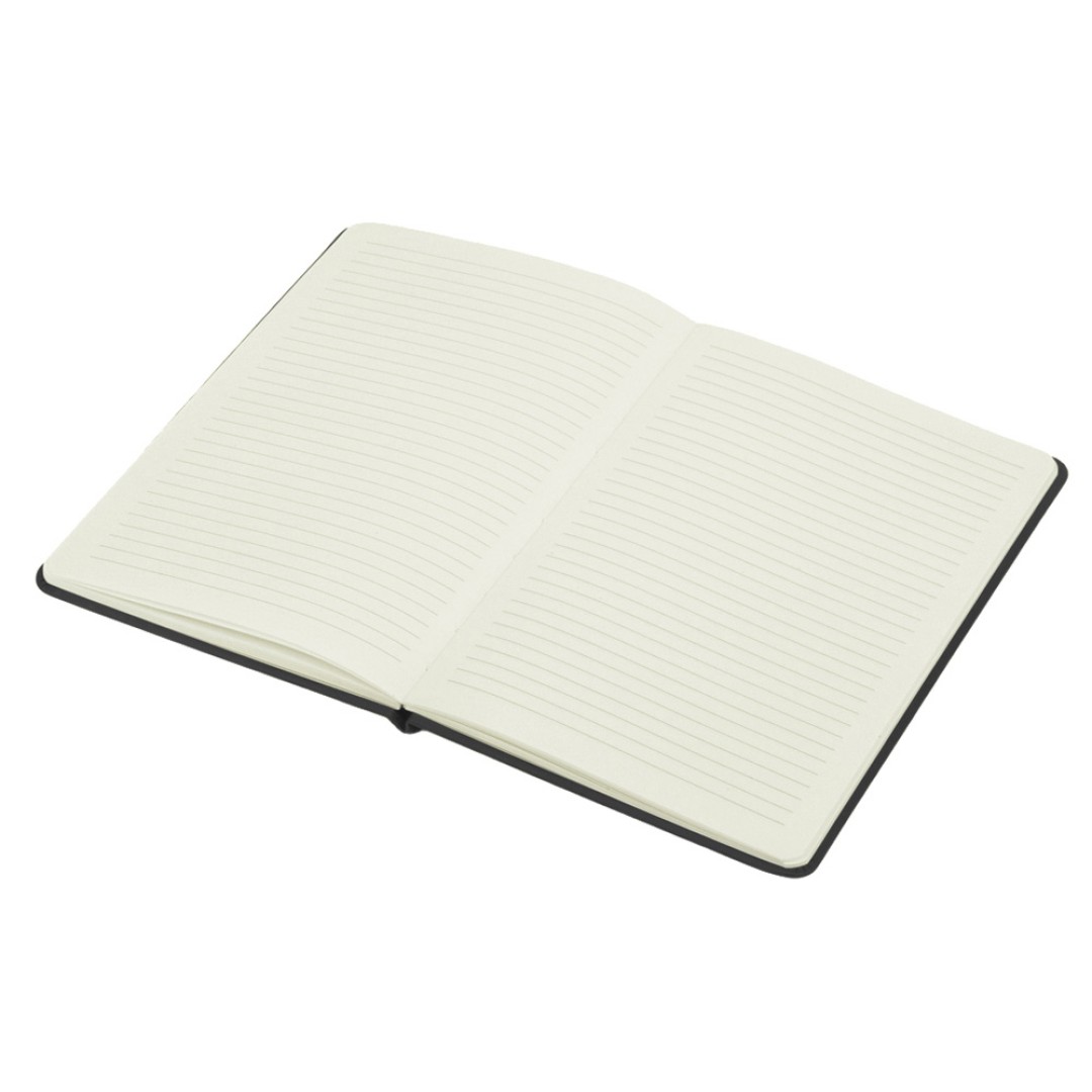 Блокнот "Wispy", твердая обложка A5, 64 листа в линейку, черный