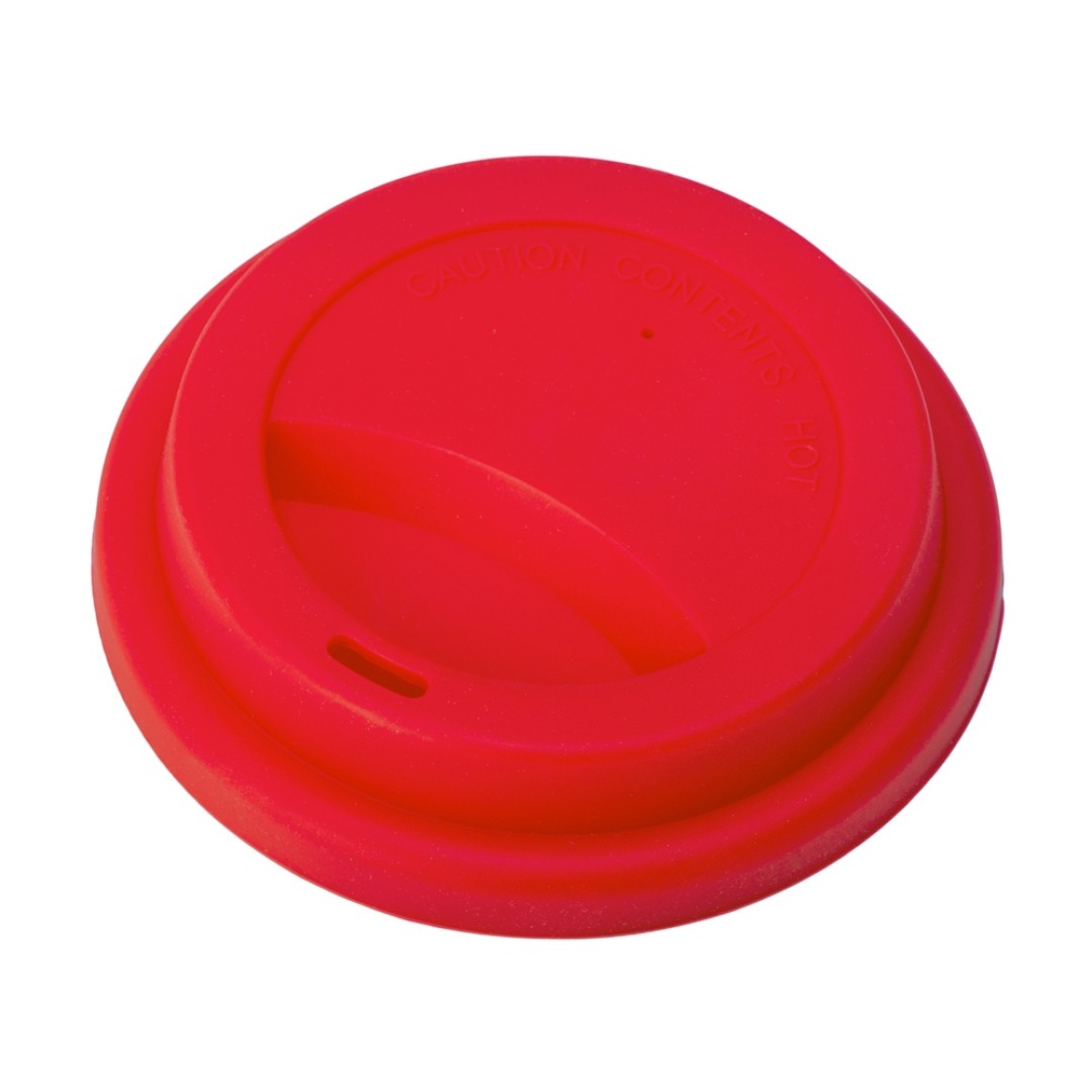 Стакан с силиконовой крышкой "Cafe", розовый