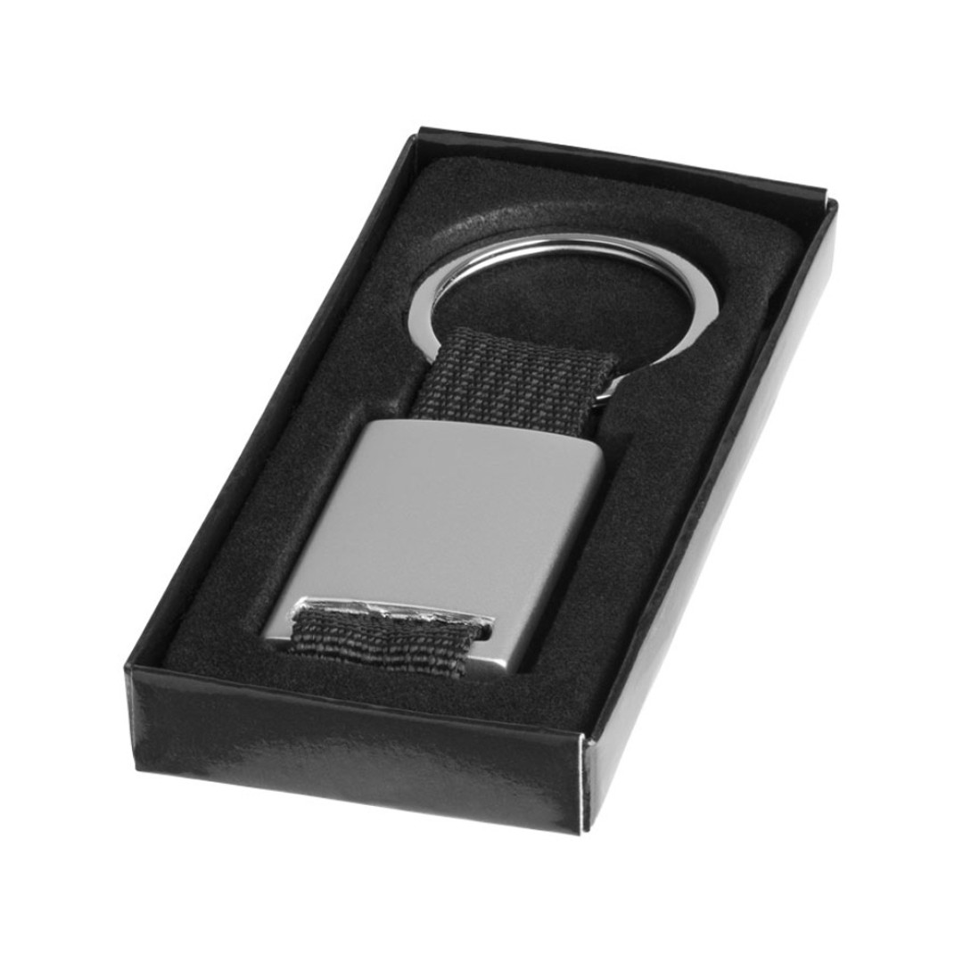 Брелок "Mondo", серебристый/черный