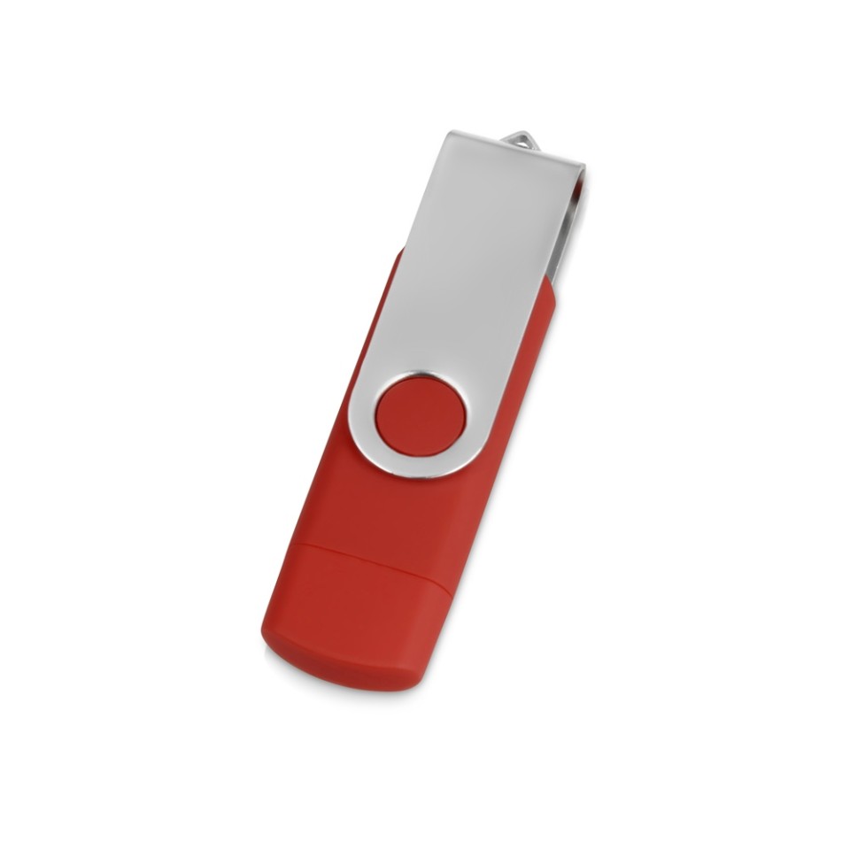 USB/micro USB-флешка 2.0 на 16 Гб «Квебек OTG», красный