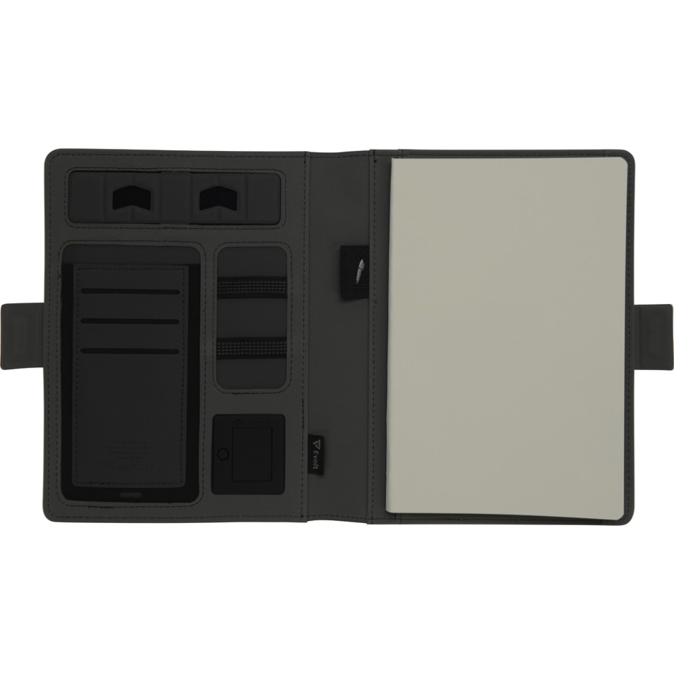 Органайзер с беспроводной зарядкой 5000 mAh "Powernote", светло-серый
