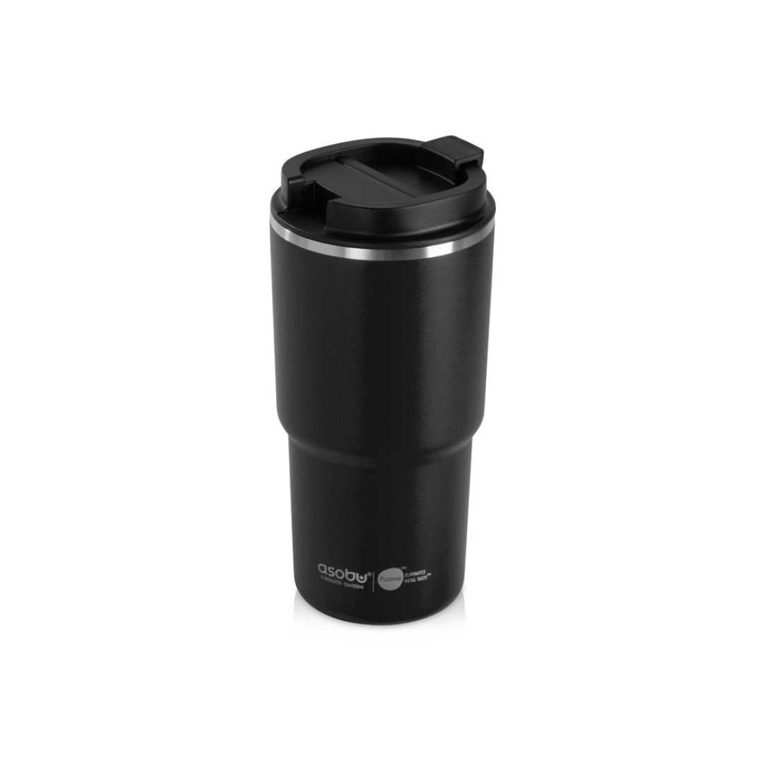 Вакуумная термокружка с  керамическим покрытием «Pick-Up», 650 мл, черный