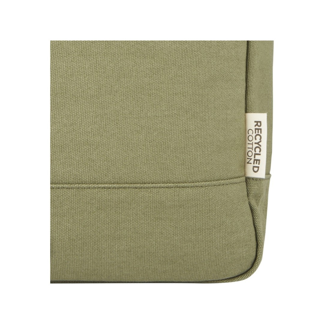 Рюкзак для 15-дюймового ноутбука Joey объемом 15 л из брезента, переработанного по стандарту GRS, со сворачивающимся верхом, оливковый