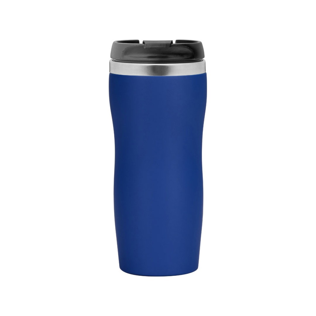 Термокружка "Double wall mug C1", soft touch, 350 мл, синий (Р)