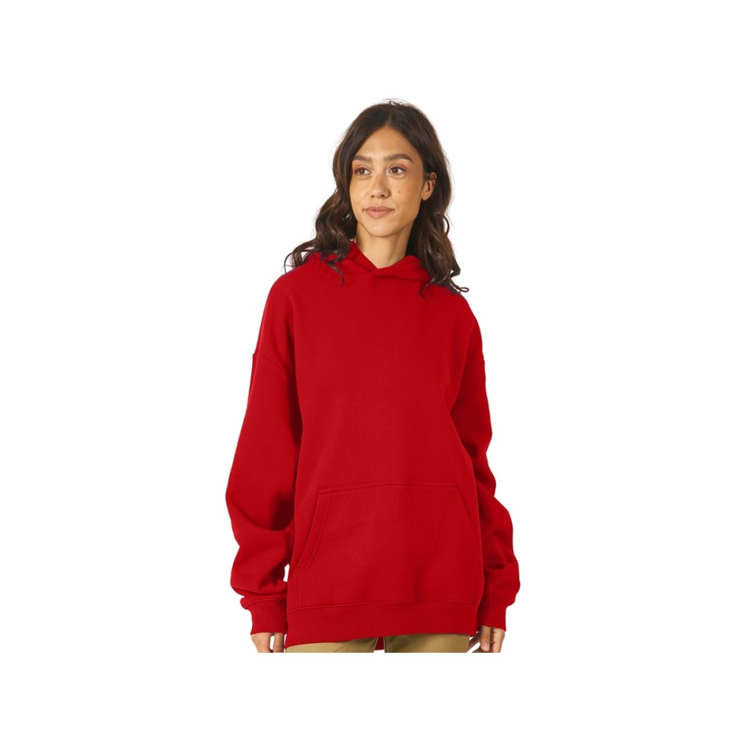 Толстовка с капюшоном оверсайз «Berlin» унисекс, красный