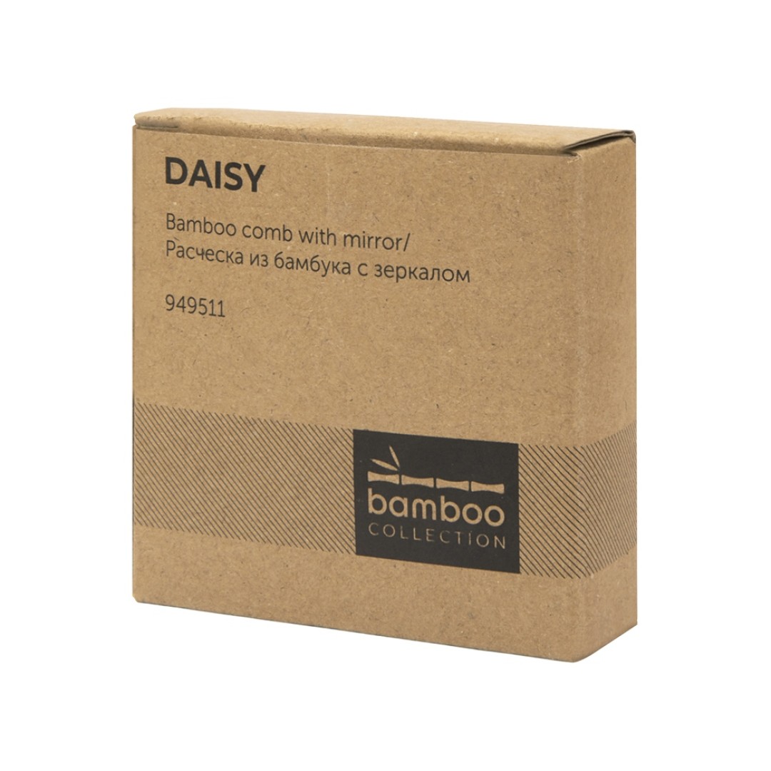Расческа с зеркалом из бамбука "Daisy", натуральный