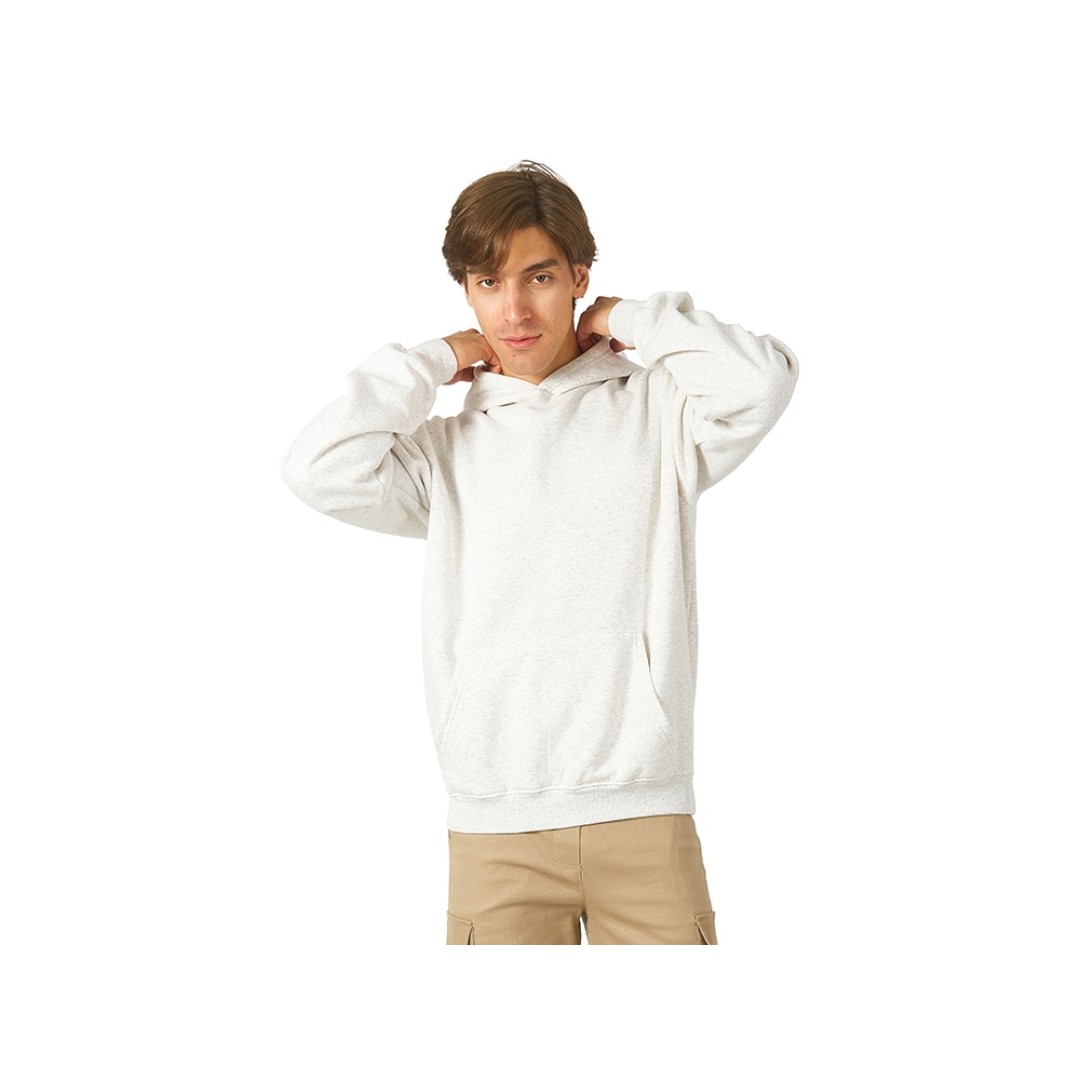 Толстовка с капюшоном оверсайз «Berlin» унисекс, белый меланж