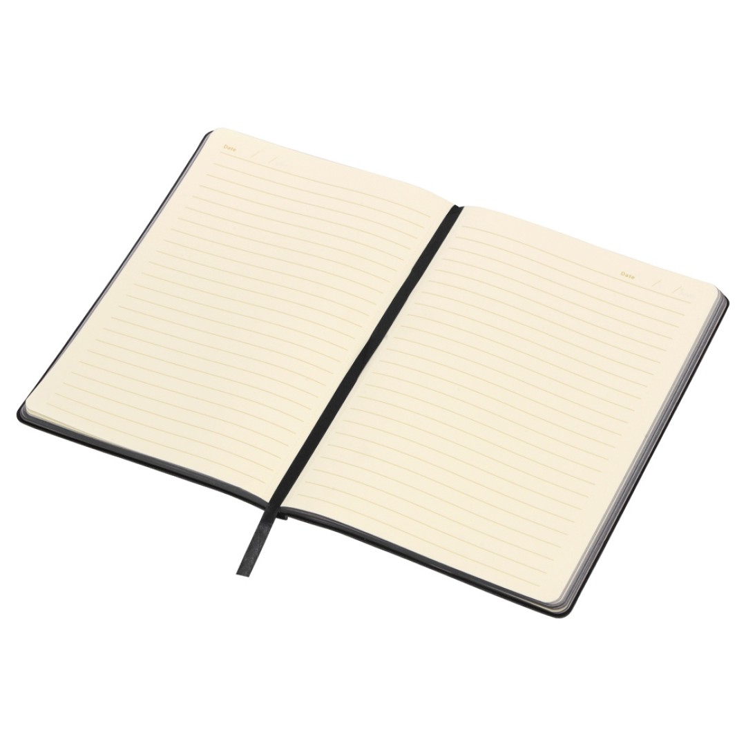 Блокнот А5 «Fabrizio», 80 листов, цветной срез, черный