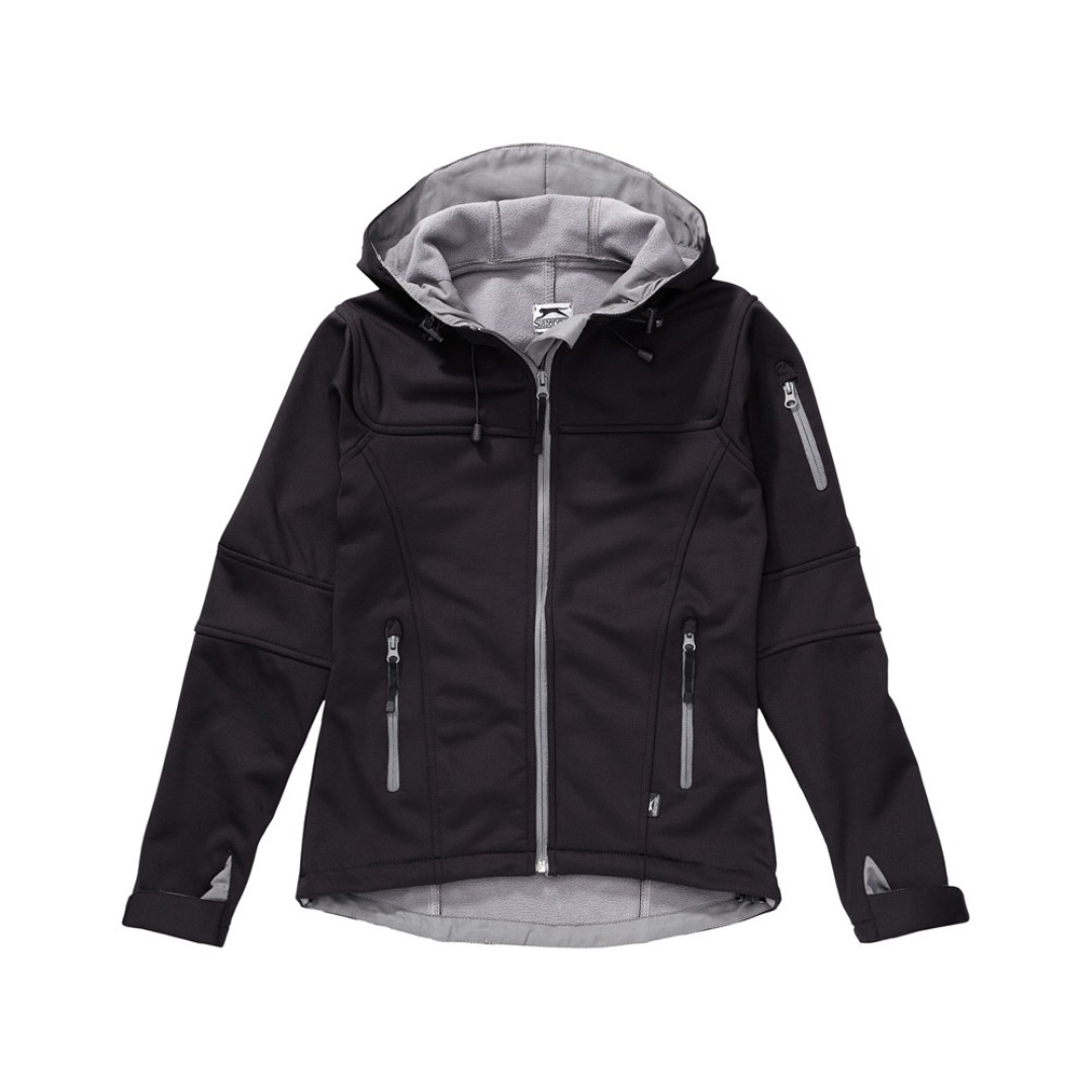Куртка софтшел "Match" женская, черный/серый