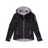 Куртка софтшел "Match" женская, черный/серый