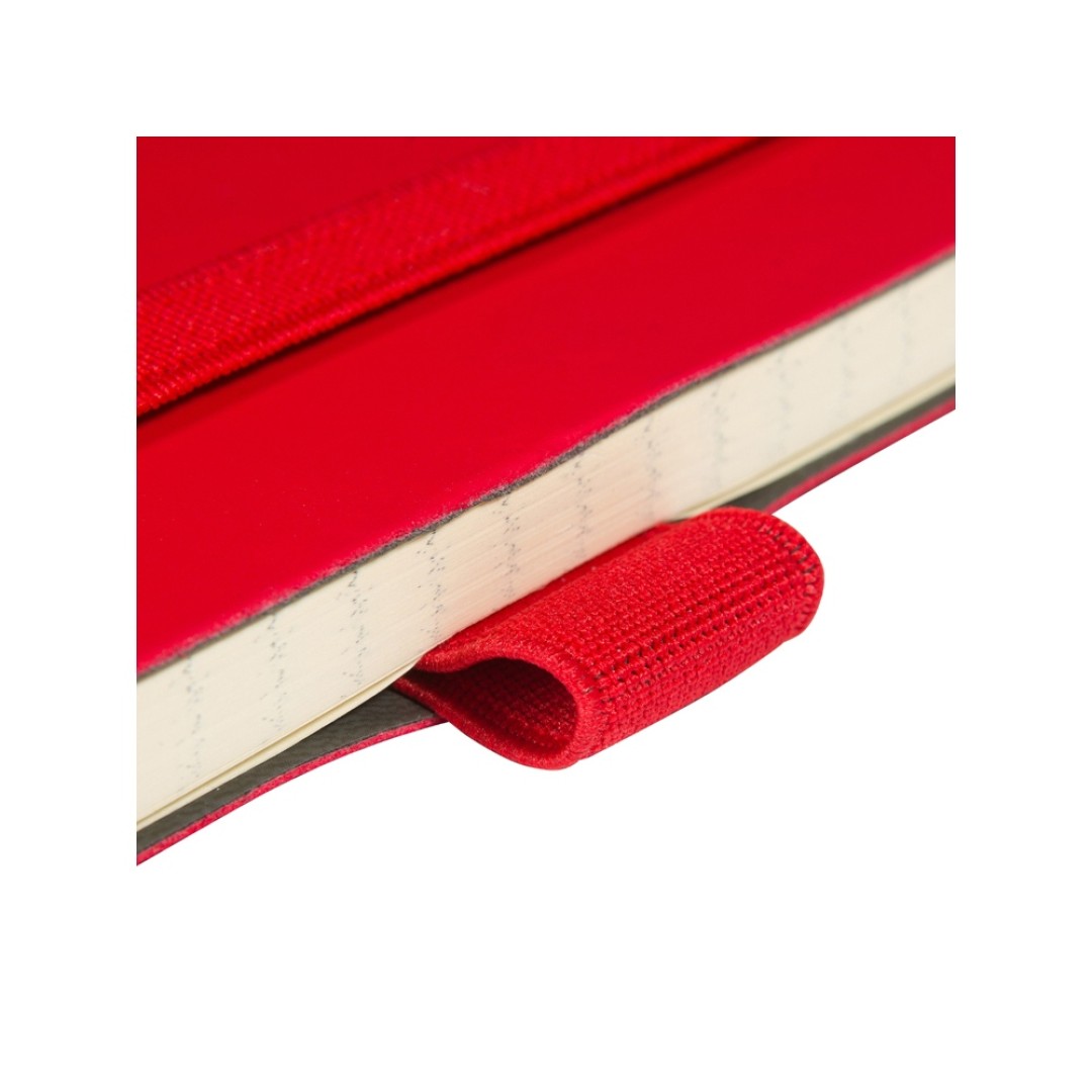 Блокнот А5  "City Flex" на резинке, красный