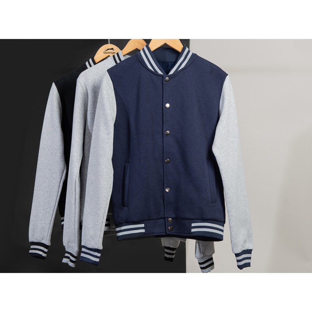 Бомбер «Oxford», темно-синий/серый меланж, унисекс